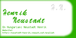 henrik neustadt business card